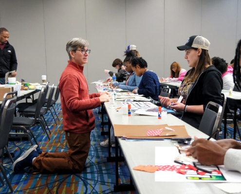 Students creating art at Teen Summit 2026